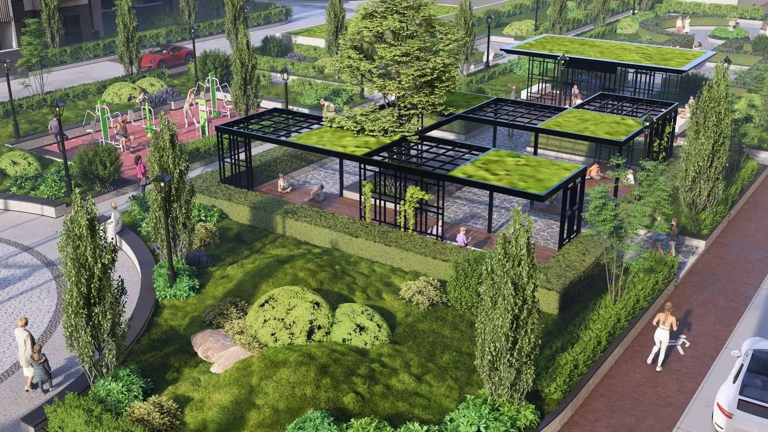 Pergola and gym lounge